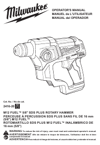 Mode d’emploi Milwaukee 2416-21XC Perforateur