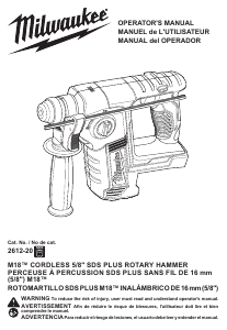 Manual de uso Milwaukee 2612-22 Martillo perforador