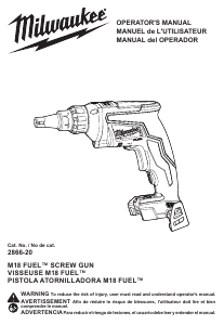 Mode d’emploi Milwaukee 2866-22CT Visseuse