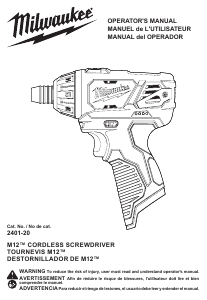 Mode d’emploi Milwaukee 2401-22 Visseuse