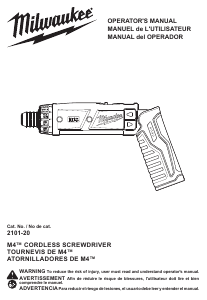 Mode d’emploi Milwaukee 2101-22 Visseuse