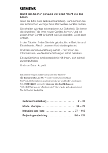 Manuale Siemens HF25M5R2 Microonde