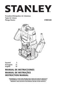 Manual de uso Stanley STRR1200 Fresadora de superficie
