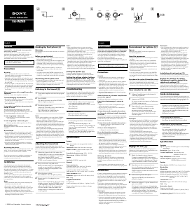 Manual Sony SA-WZ80 Subwoofer