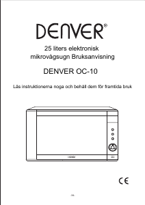 Bruksanvisning Denver OC-10 Mikrovågsugn