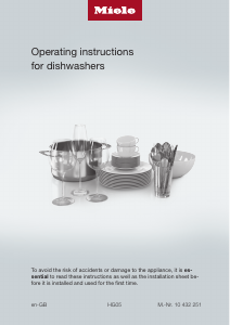Manual Miele G 6921 SCi Dishwasher