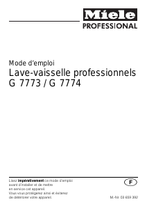 Mode d’emploi Miele G 7774 Lave-vaisselle