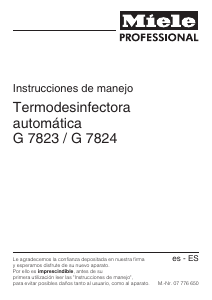 Manual de uso Miele G 7823 Lavavajillas