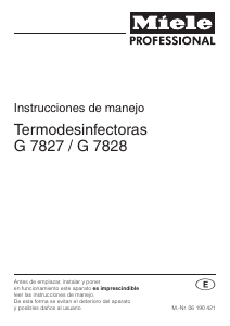 Manual de uso Miele G 7828 Lavavajillas