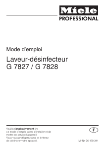 Mode d’emploi Miele G 7828 Lave-vaisselle