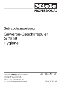 Bedienungsanleitung Miele G 7859 Geschirrspüler