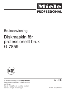 Bruksanvisning Miele G 7859 Diskmaskin