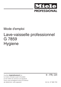 Mode d’emploi Miele G 7859 Lave-vaisselle