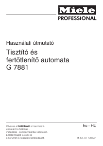 Használati útmutató Miele G 7881 Mosogatógép