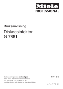 Bruksanvisning Miele G 7881 Diskmaskin