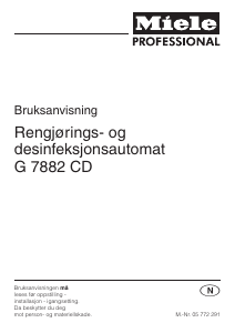 Bruksanvisning Miele G 7882 CD Oppvaskmaskin