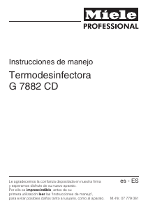 Manual de uso Miele G 7882 CD Lavavajillas