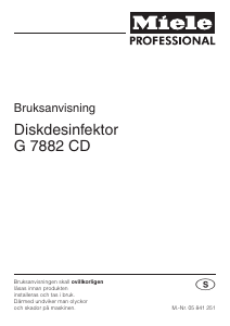 Bruksanvisning Miele G 7882 CD Diskmaskin