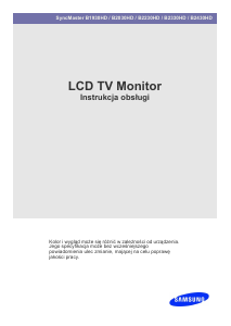 Instrukcja Samsung B1930HD SyncMaster Monitor LCD