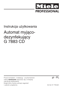 Instrukcja Miele G 7883 CD Zmywarka