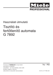 Használati útmutató Miele G 7892 Mosogatógép