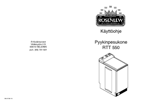 Käyttöohje Rosenlew RTT550 Pesukone