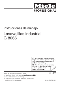 Manual de uso Miele G 8066 Lavavajillas