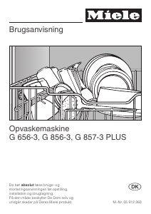 Brugsanvisning Miele G 857 SCi Opvaskemaskine