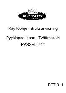 Käyttöohje Rosenlew RTT911 Pesukone