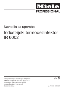 Priročnik Miele IR 6002 AE TA WES Pomivalni stroj