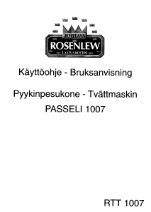 Käyttöohje Rosenlew RTT1007 Pesukone