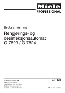 Bruksanvisning Miele G 7824 Desinfeksjonsskap
