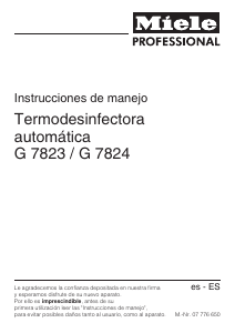 Manual de uso Miele G 7824 Armario de desinfección