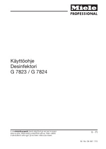 Käyttöohje Miele G 7824 Desinfiointikaappi