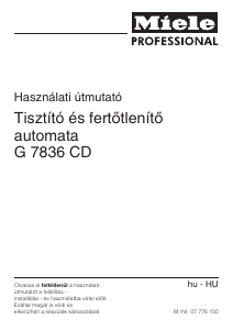 Használati útmutató Miele G 7836 CD Fertőtlenítő szekrény
