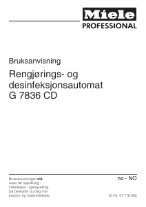Bruksanvisning Miele G 7836 CD Desinfeksjonsskap