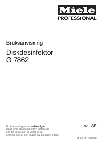 Bruksanvisning Miele G 7862 Desinfektionsskåp