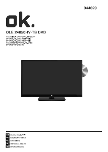 Használati útmutató OK OLE 24850HV-TB DVD LED-es televízió