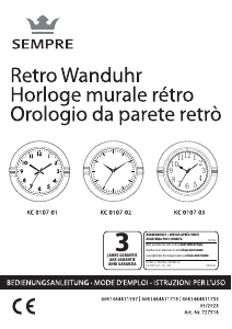 Mode d’emploi Sempre KC 0107-02 Horloge