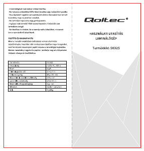 Használati útmutató Qoltec 50325 Lamináló