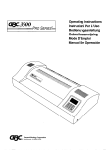 Manual de uso GBC HeatSeal 3500 Pro Plastificadora