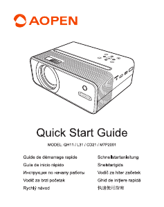 Manual Aopen CD21 Projector