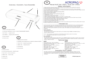 Mode d’emploi Acropaq AL42 Plastifieuse