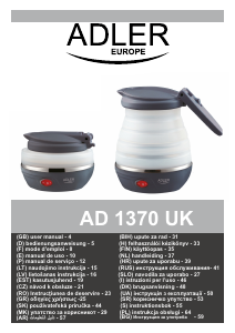 Instrukcja Adler AD 1370UK Czajnik