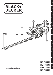 Manual de uso Black and Decker BEHTS451-QS Tijeras cortasetos