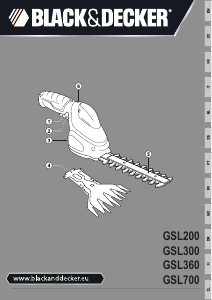 Εγχειρίδιο Black and Decker GSL300-QW Εργαλείο κουρέματος φράχτη