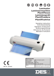 Manuale Desq 70240 Plastificatrice