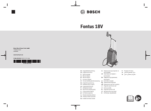 Manual de uso Bosch Fontus 18V Limpiadora de alta presión