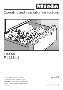Manual Miele F 123 Ui Freezer