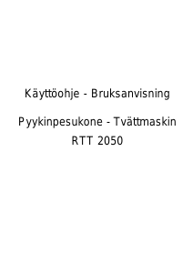 Käyttöohje Rosenlew RTT2050 Pesukone